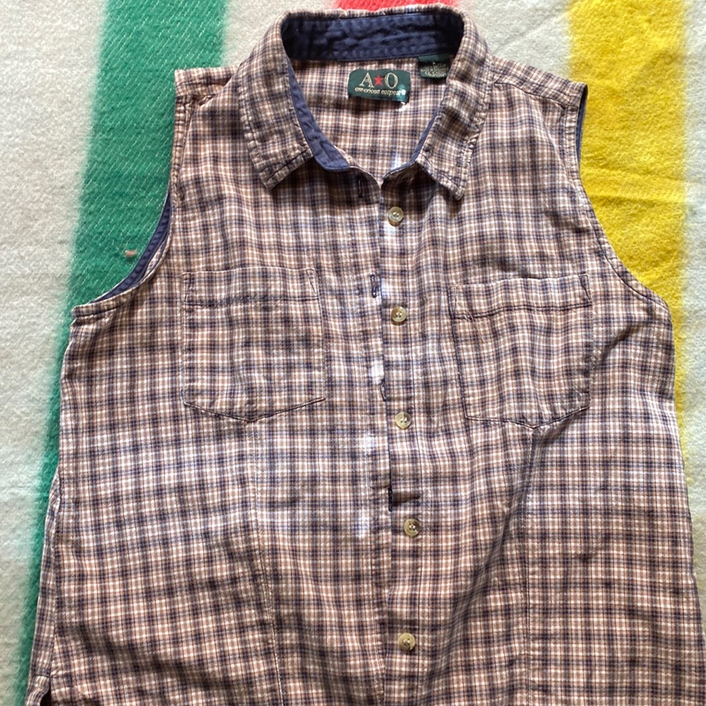 American outpost button up tank top